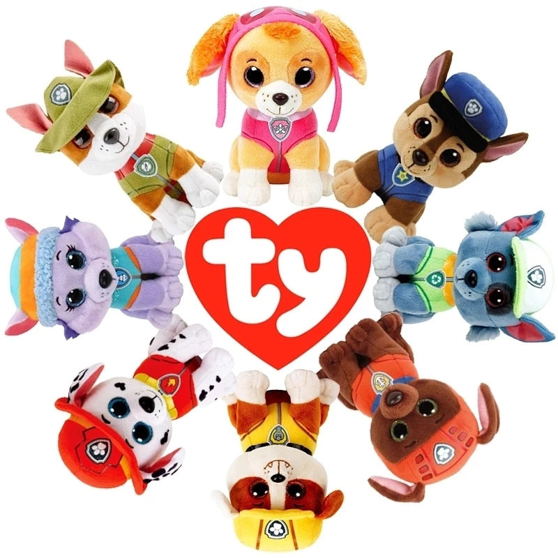 Pack de 8 Peluches Pat Patrouille