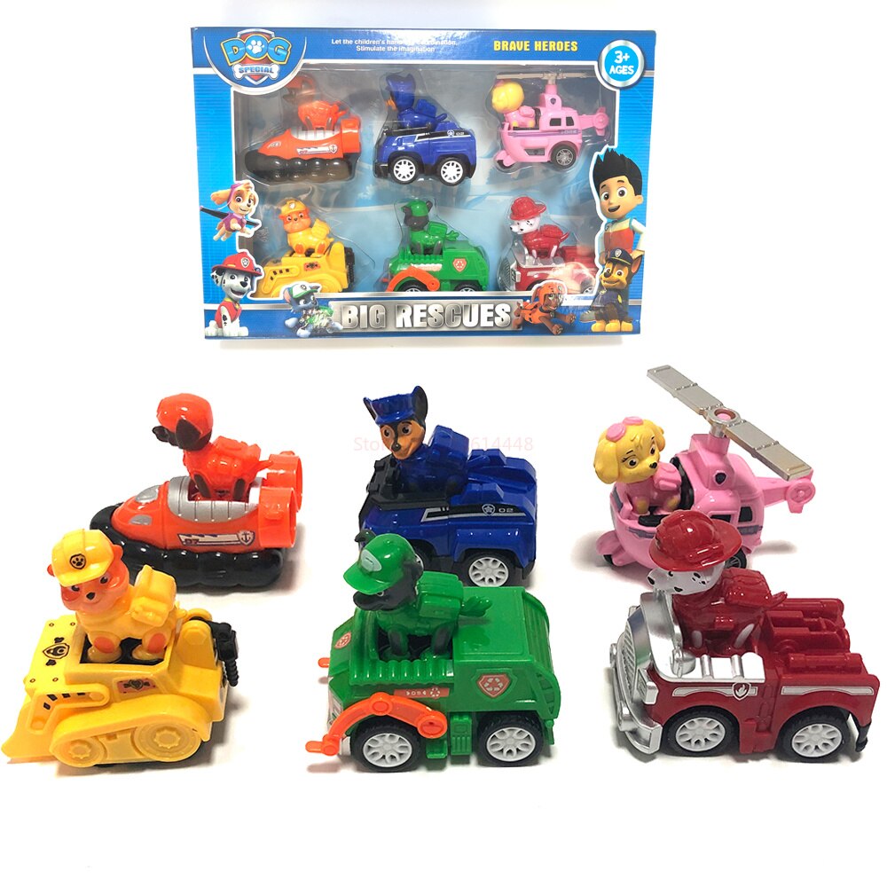 Pack de 6 Jouets Pat Patrouille